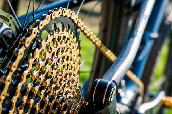 Gears are on a mountain bike